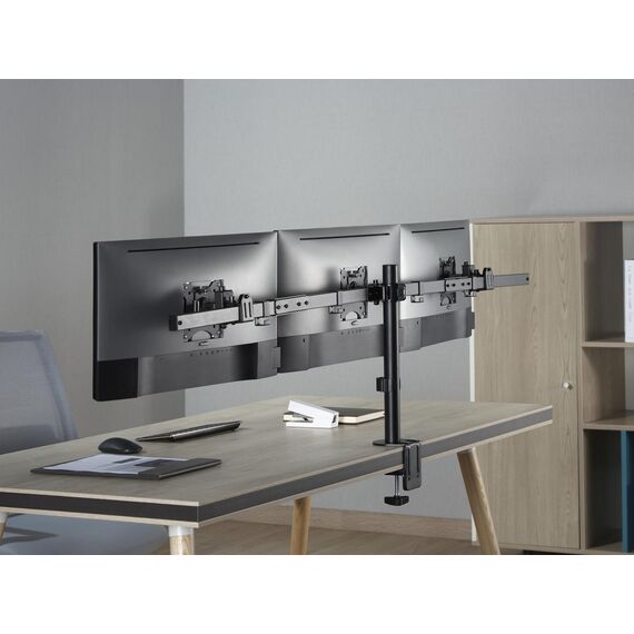 Equip 17"-32" Articulating Triple Monitor Desk Mount Bra | 650158