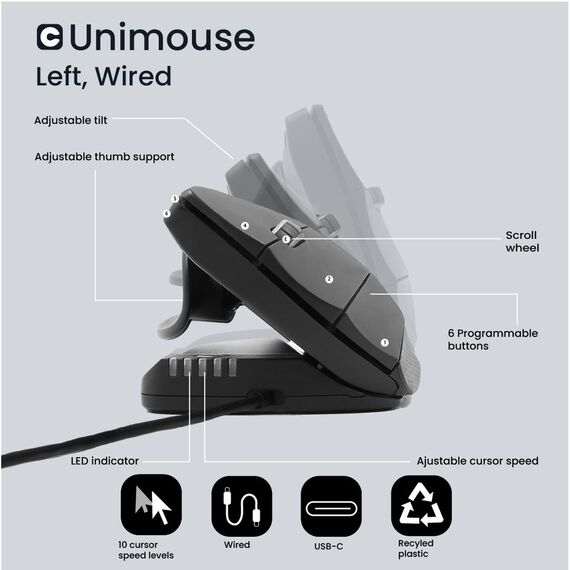 Contour Unimouse - Mouse - ergonomic - infrared - 7 | CDUMBK21002