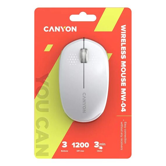 Canyon CNS-CMSW04W, Ambidextrous, Optical, Bluetooth, 1200 DPI, W