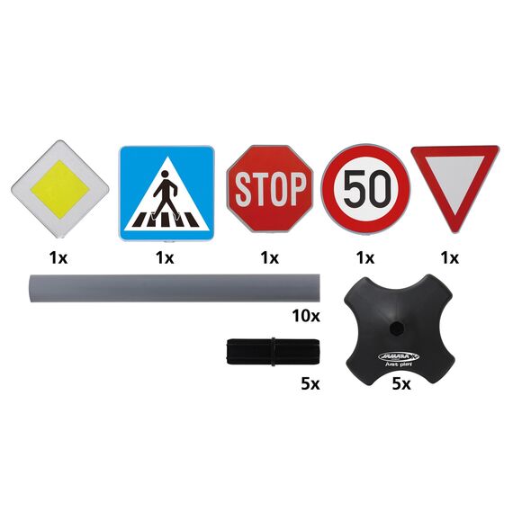 Jamara 460257, Toy traffic signs set, 3 yr(s), Plastic, Black, Bl