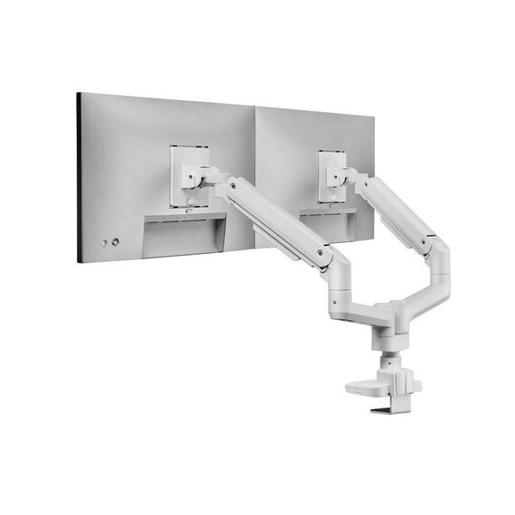 Equip 17"-35" Heavy-Duty Dual Monitor Desk Mount Bracket, White 650183