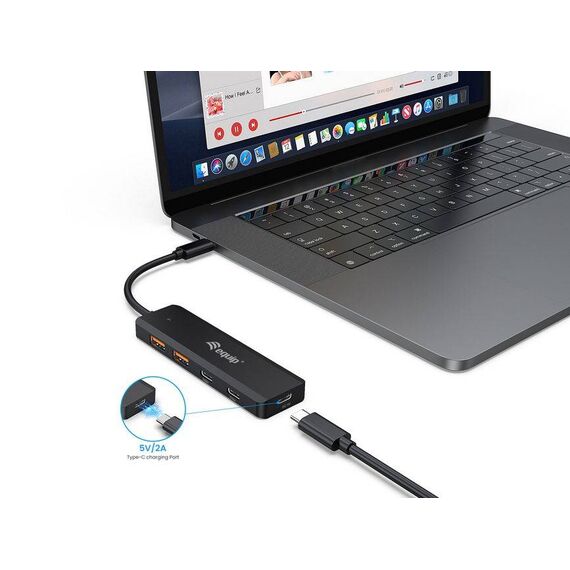 Equip USB-C 4-Port USB 3.2 Gen 2 (10Gbps) Hub, USB-C x 2, USB-A x 2 128966