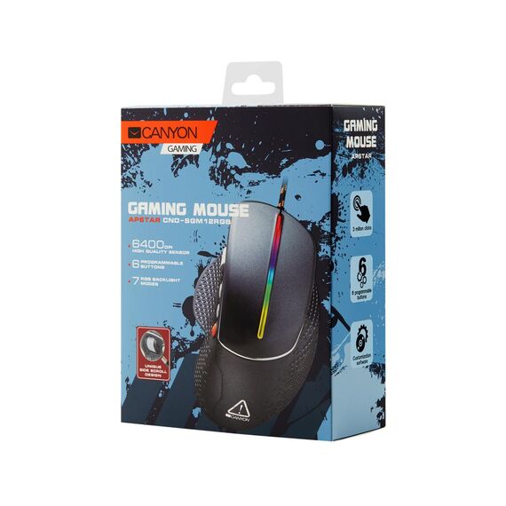 Canyon Apstar, Right-hand, Optical, USB Type-A, 64 | CND-SGM12RGB