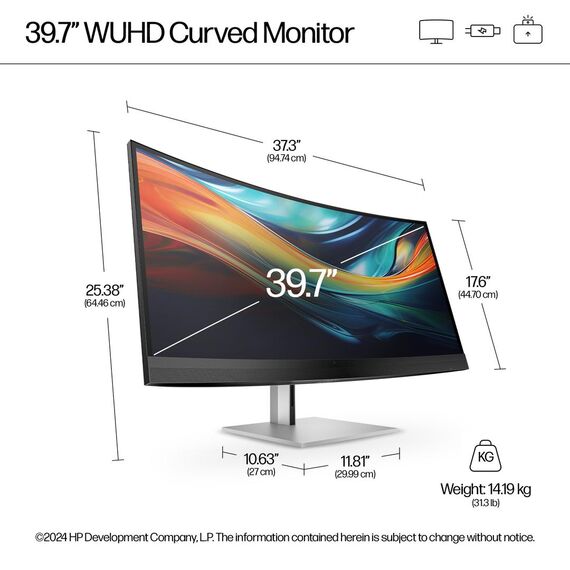 curved - 40" (39.7" viewable) - 5120 x 2160 WUHD @  | 8Y2R2AA#ABB