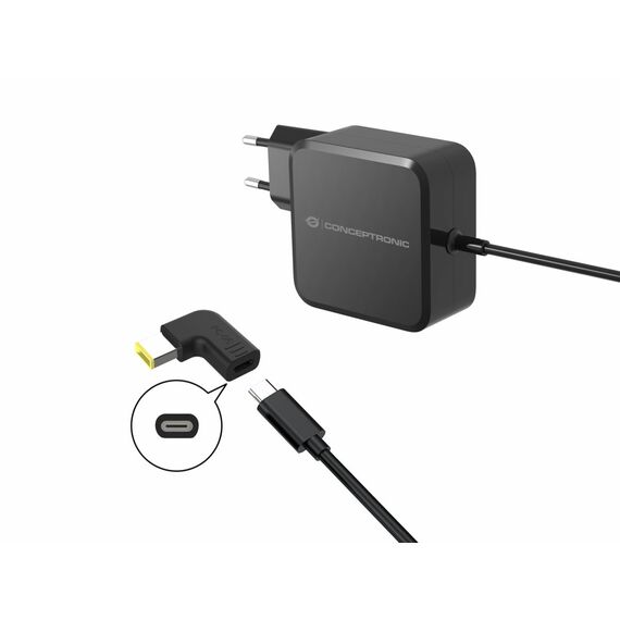 Conceptronic ABBY15PC05 DC to USB-C Adapter, Lenovo Slim tip, 18-
