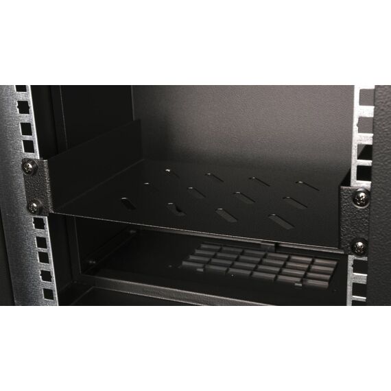 Equip Fixed Shelf 10', 1U, 150MM, Black, Rack sh | EZFS-10-1-15-B