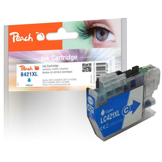 Peach PI500-374, High (XL) Yield, Cyan, 10 ml, 1 pc(s), 500 pages