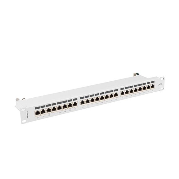 Lanberg PPS7-1024-S, Cat7, F/UTP (FTP), Grey, ABS, Metal, Rack mo