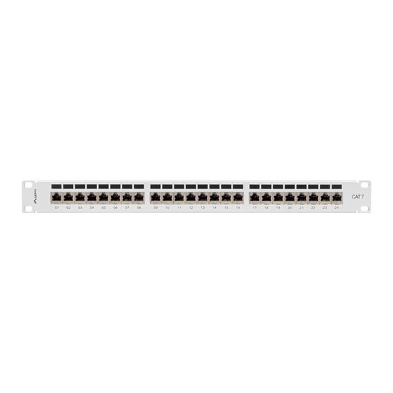 Lanberg PPS7-1024-S, Cat7, F/UTP (FTP), Grey, ABS, Metal, Rack mo