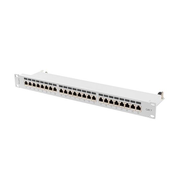 Lanberg PPS7-1024-S, Cat7, F/UTP (FTP), Grey, ABS, Metal, Rack mo