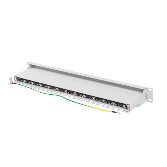 Lanberg PPS7-1024-S, Cat7, F/UTP (FTP), Grey, ABS, Metal, Rack mo