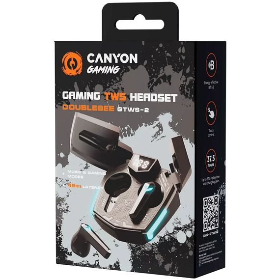 Canyon GTWS-2, Wireless, Gaming, 20 - 20000 Hz, 46 g | CND-GTWS2B