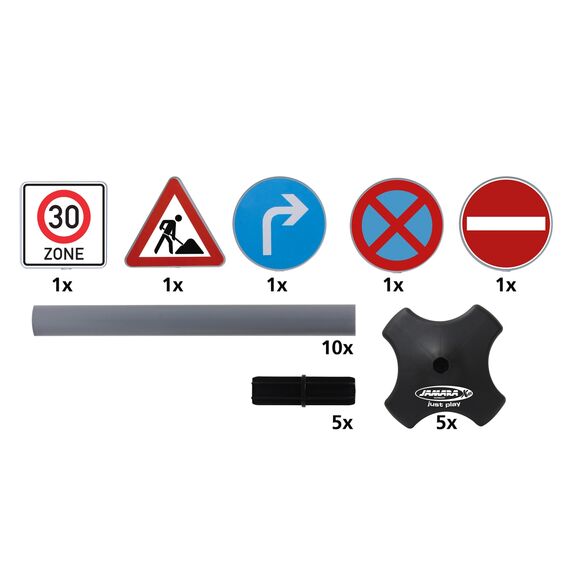 Jamara 460293, Toy traffic signs set, 3 yr(s), Plastic, Black, Bl