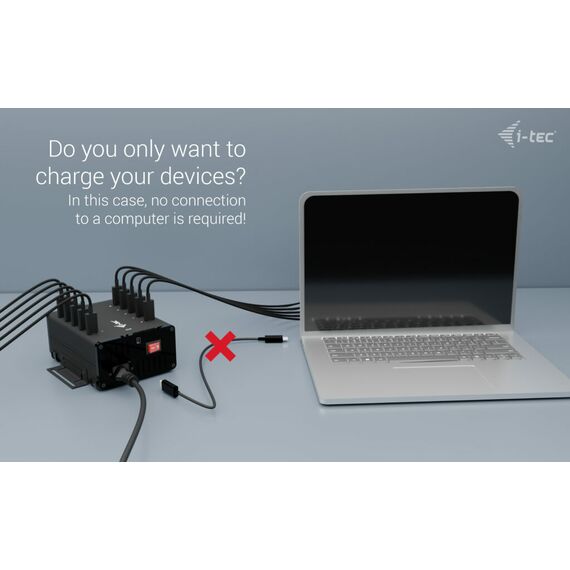 i-Tec - Hub - 15W per port, charging + data, metal | CACHRGHUB10C