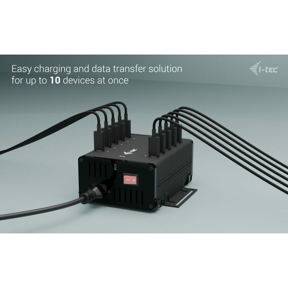 i-Tec - Hub - 15W per port, charging + data, metal | CACHRGHUB10C