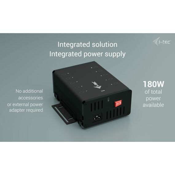 i-Tec - Hub - 15W per port, charging + data, metal | CACHRGHUB10C