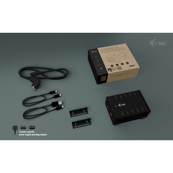 i-Tec - Hub - 15W per port, charging + data, metal | CACHRGHUB10C