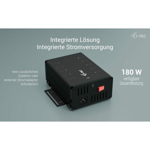 i-Tec - Hub - 15W per port, charging + data, metal | CACHRGHUB10C