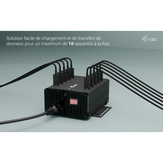 i-Tec - Hub - 15W per port, charging + data, metal | CACHRGHUB10C