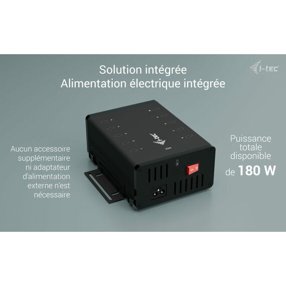 i-Tec - Hub - 15W per port, charging + data, metal | CACHRGHUB10C