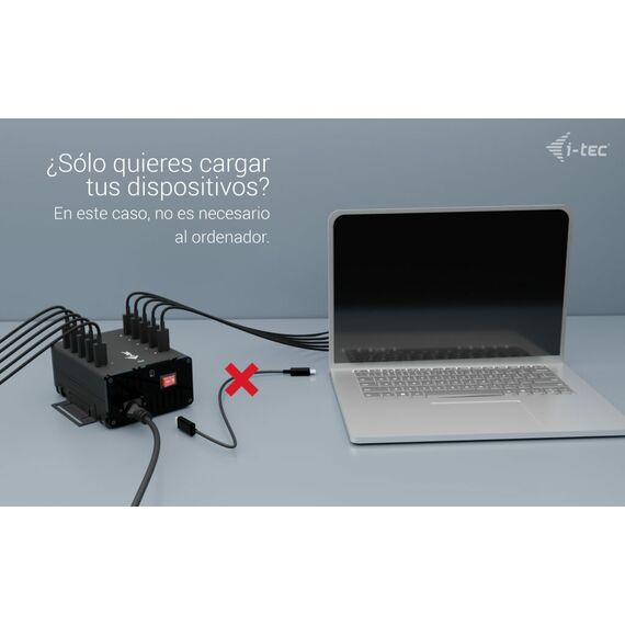 i-Tec - Hub - 15W per port, charging + data, metal | CACHRGHUB10C