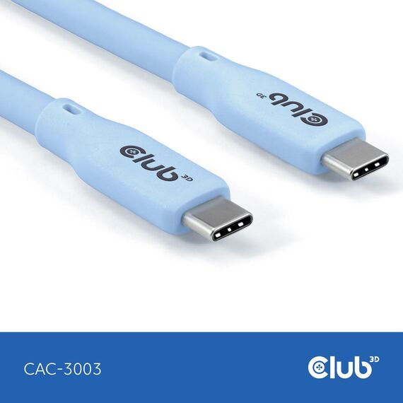 CLUB3D USB C cable blue, 2 m, USB C, USB C, USB4 Gen 3 | CAC-3003
