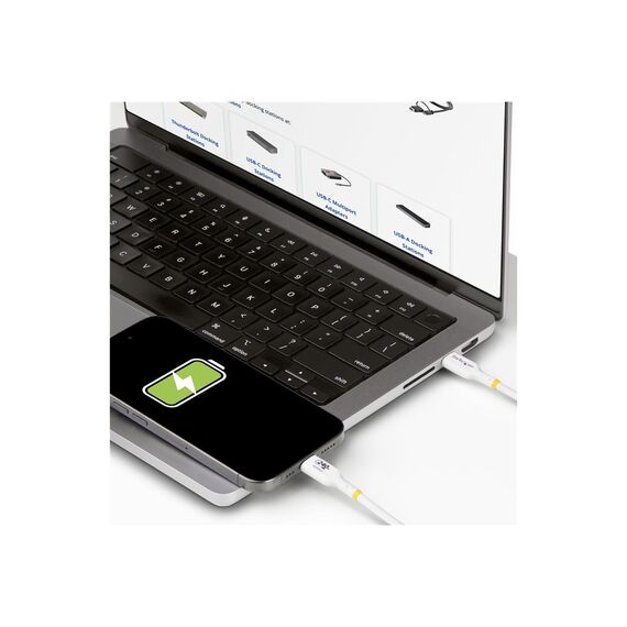 StarTech.com 2m USB C Charging Cable, USB-IF Certifi | USB2EPR2MW