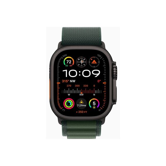 smart watch with Alpine Loop - textile - dark green - | MX4T3FD/A