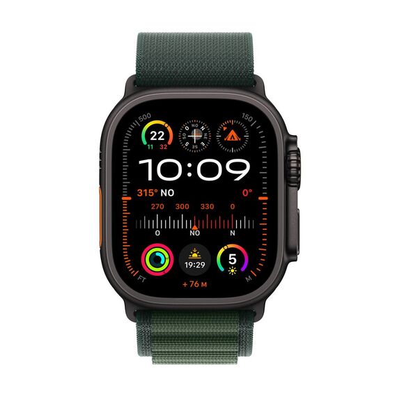 smart watch with Alpine Loop - textile - dark green - | MX4T3FD/A