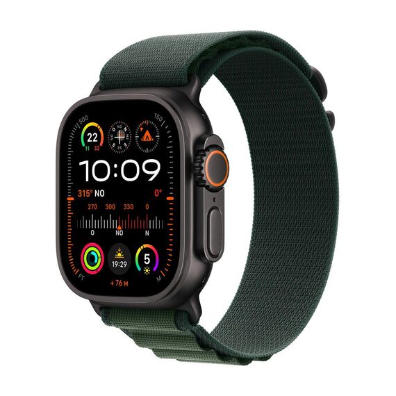 smart watch with Alpine Loop - textile - dark green - | MX4T3FD/A