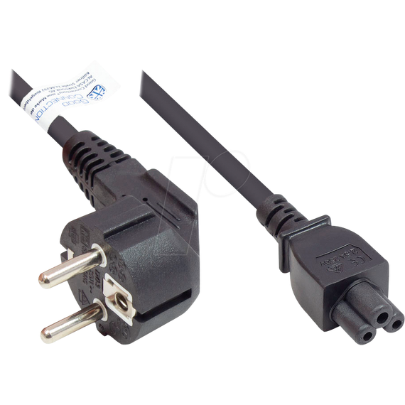 Alcasa P0105-S018, 1.8 m, Power plug type E+F, C5 coupler, H05VV-