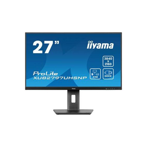 Iiyama 27 IPS LCD USBC Dock Disp 96W Charging XUB2797UHSNPB1