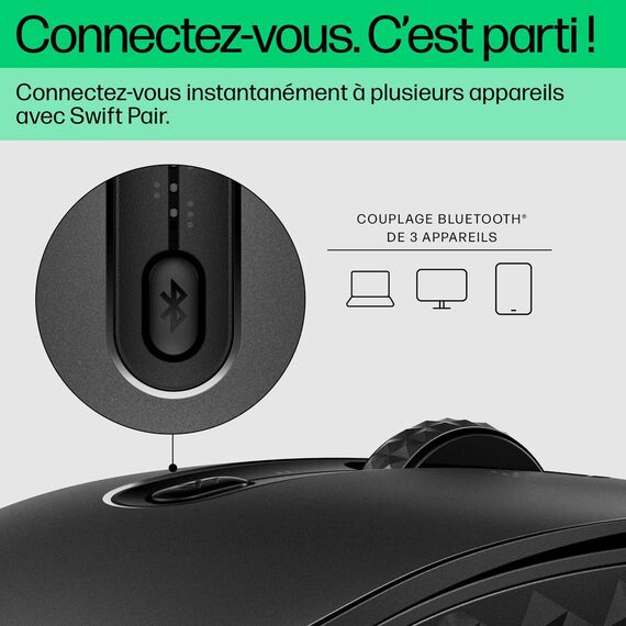 HP 695 - Mouse - Qi-Charging - 7 buttons - wireless | 8F1Y4AA#ABB