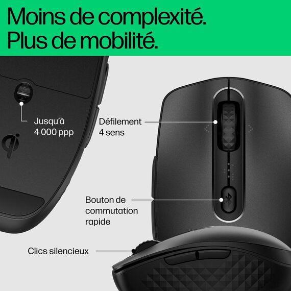 HP 695 - Mouse - Qi-Charging - 7 buttons - wireless | 8F1Y4AA#ABB