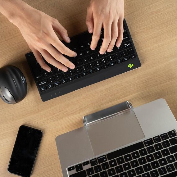 R-Go Compact Break - Keyboard - with integrated bre | RGOCOCHWLBL