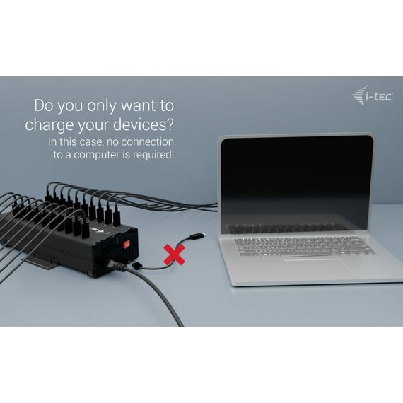 i-Tec - Hub - 15W per port, charging + data, metal | CACHRGHUB20C