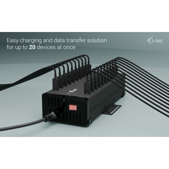 i-Tec - Hub - 15W per port, charging + data, metal | CACHRGHUB20C