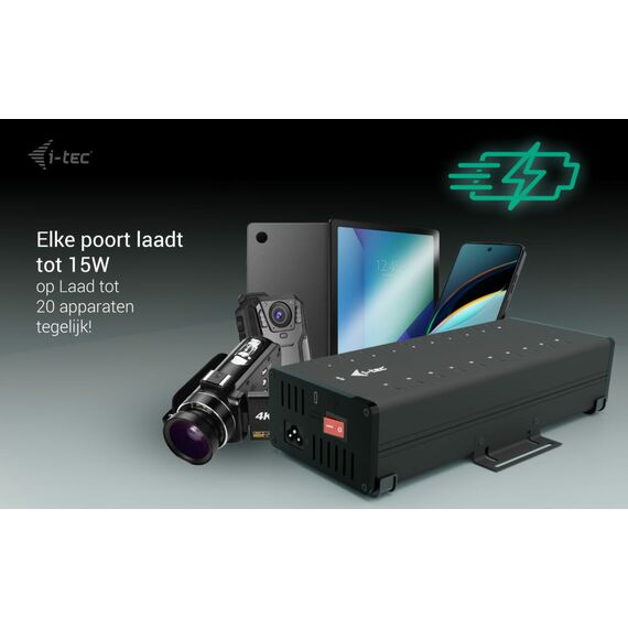 i-Tec - Hub - 15W per port, charging + data, metal | CACHRGHUB20C