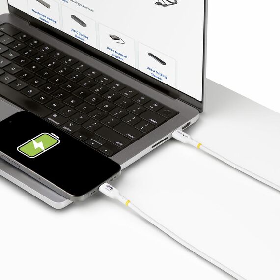 StarTech.com 1m USB C Charging Cable, USB-IF Certifi | USB2EPR1MW