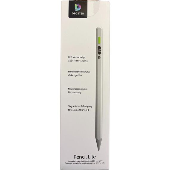 DEQSTER Pencil Lite, Tablet, Apple, White, iPads, Al | 80-2000000