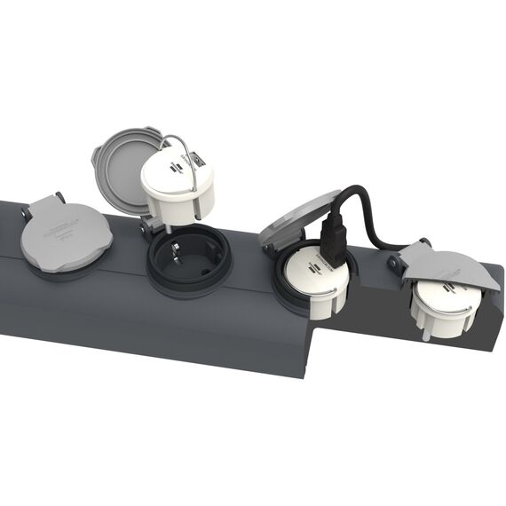Brennenstuhl 1508110, USB, White, IP44, 2.4 A, 5 V, 2.4 A