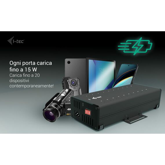 i-Tec - Hub - 15W per port, charging + data, metal | CACHRGHUB20C