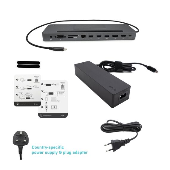 USB-C Metal Ergonomic 4K 3x Display Docking Stati | C31FLATPRO100