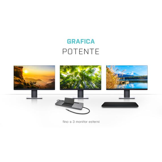 USB-C Metal Ergonomic 4K 3x Display Docking Stati | C31FLATPRO100