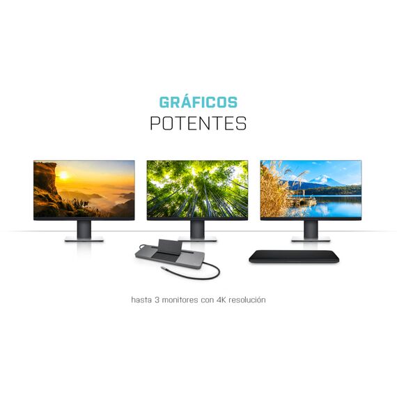USB-C Metal Ergonomic 4K 3x Display Docking Stati | C31FLATPRO100