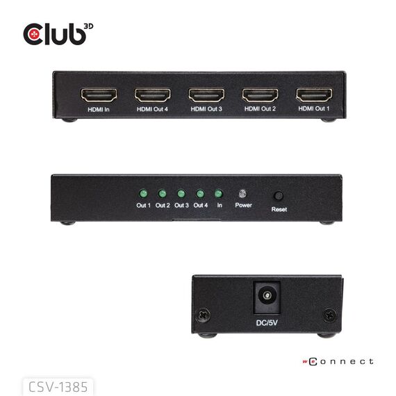 Club 3D 1 TO 4 HDMI# SPLITTER 4K120HZ - Digital/Displa | CSV-1385