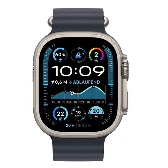 smart watch with Ocean band - fluoroelastomer - navy  | MX4D3FD/A