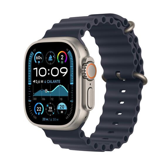 smart watch with Ocean band - fluoroelastomer - navy  | MX4D3FD/A