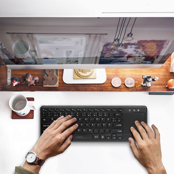 LogiLink - Keyboard - with touchpad - wireless - 2.4 GHz | ID0188