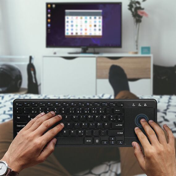LogiLink - Keyboard - with touchpad - wireless - 2.4 GHz | ID0188
